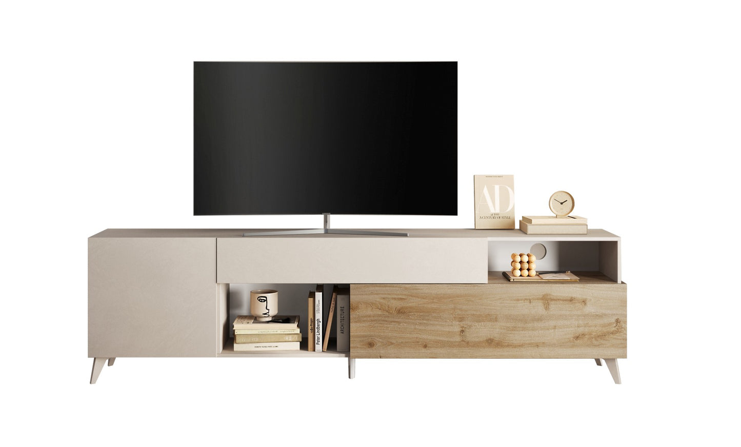 TV galds MONACO I - Cashmere / Light Oak