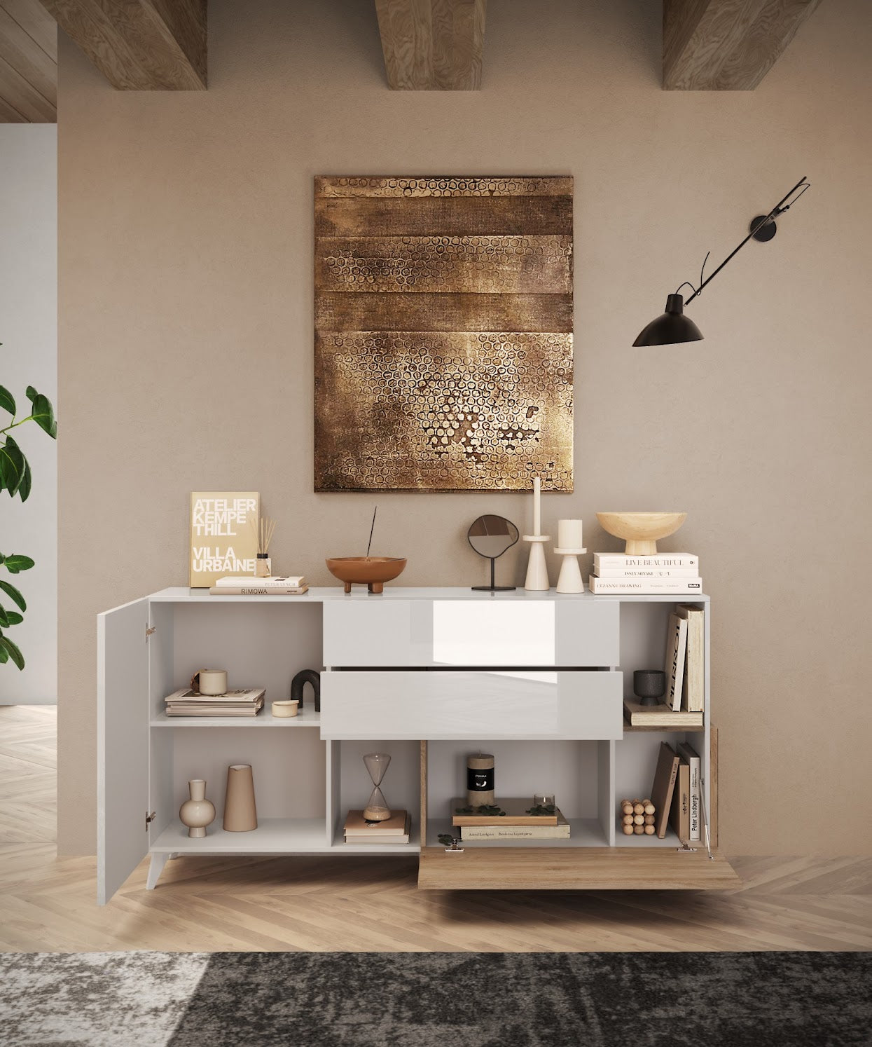 Kumode MONACO - White / Light Oak