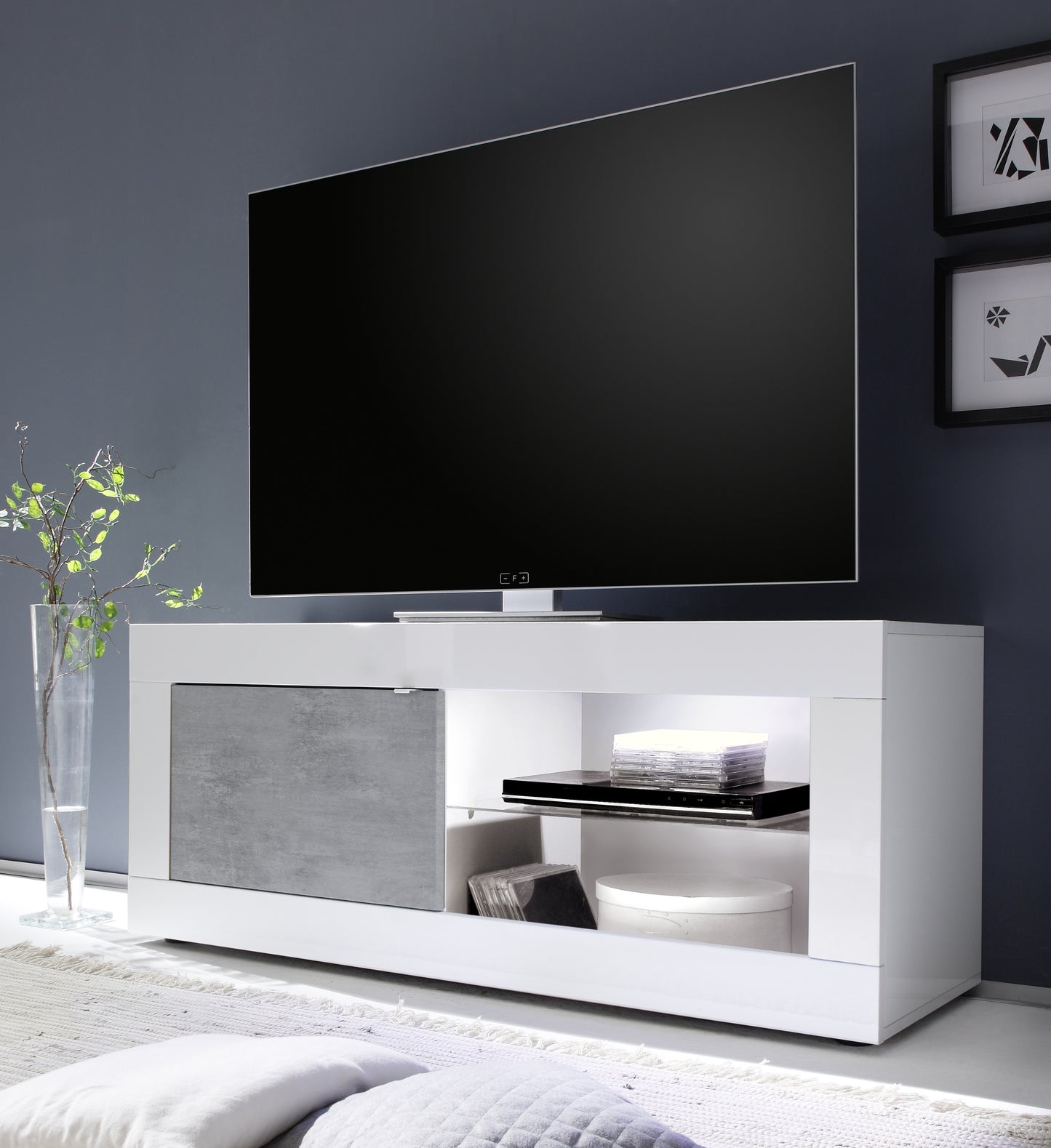 TV Galds BASIC - Balts- Betona