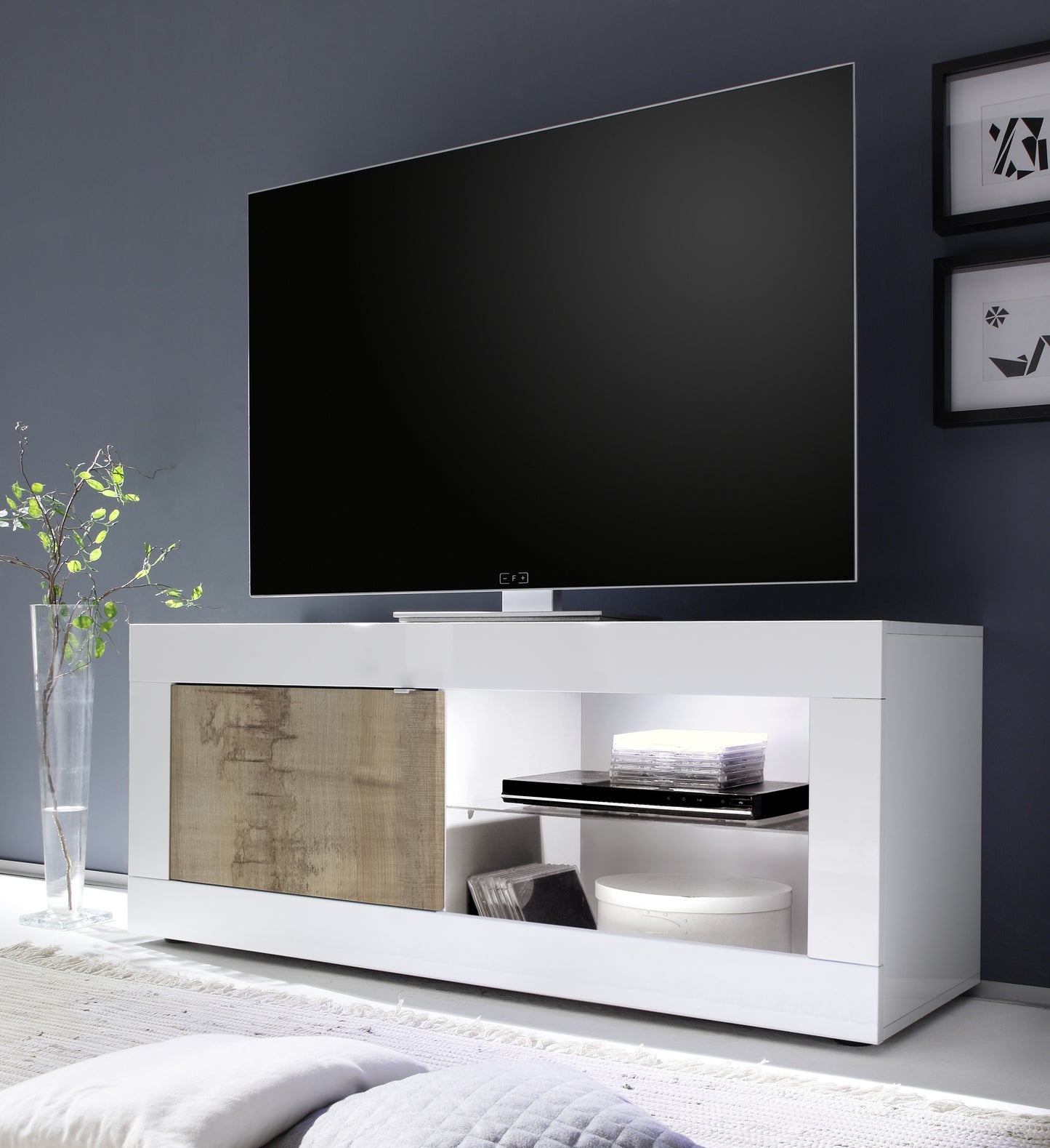 TV Galds BASIC - Balts- Pero