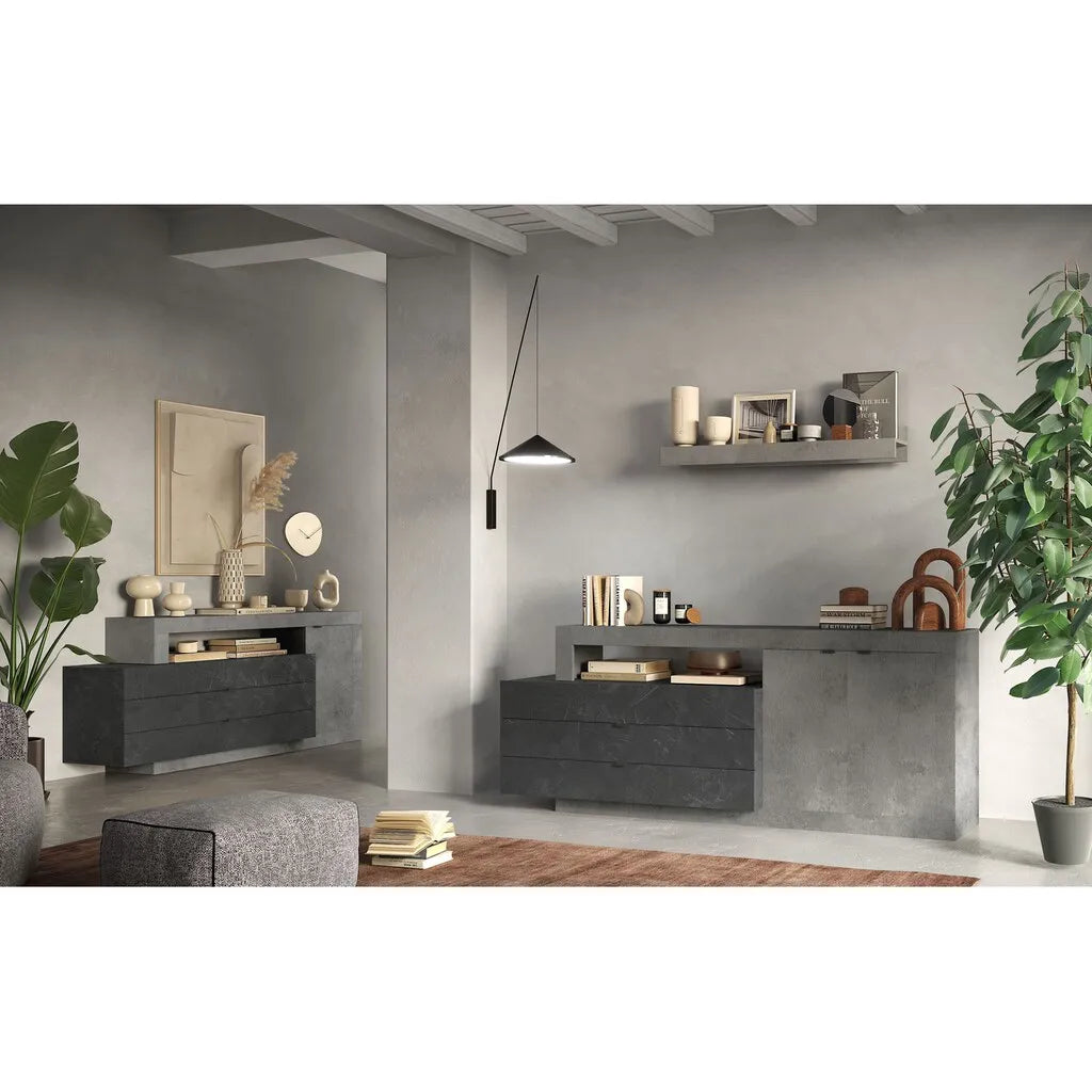 Kumode ar sienas plauktu FREEDOM III-II