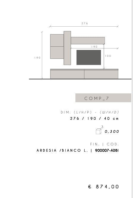 Viesistabas mēbeļu kompozīcija INFINITY 7