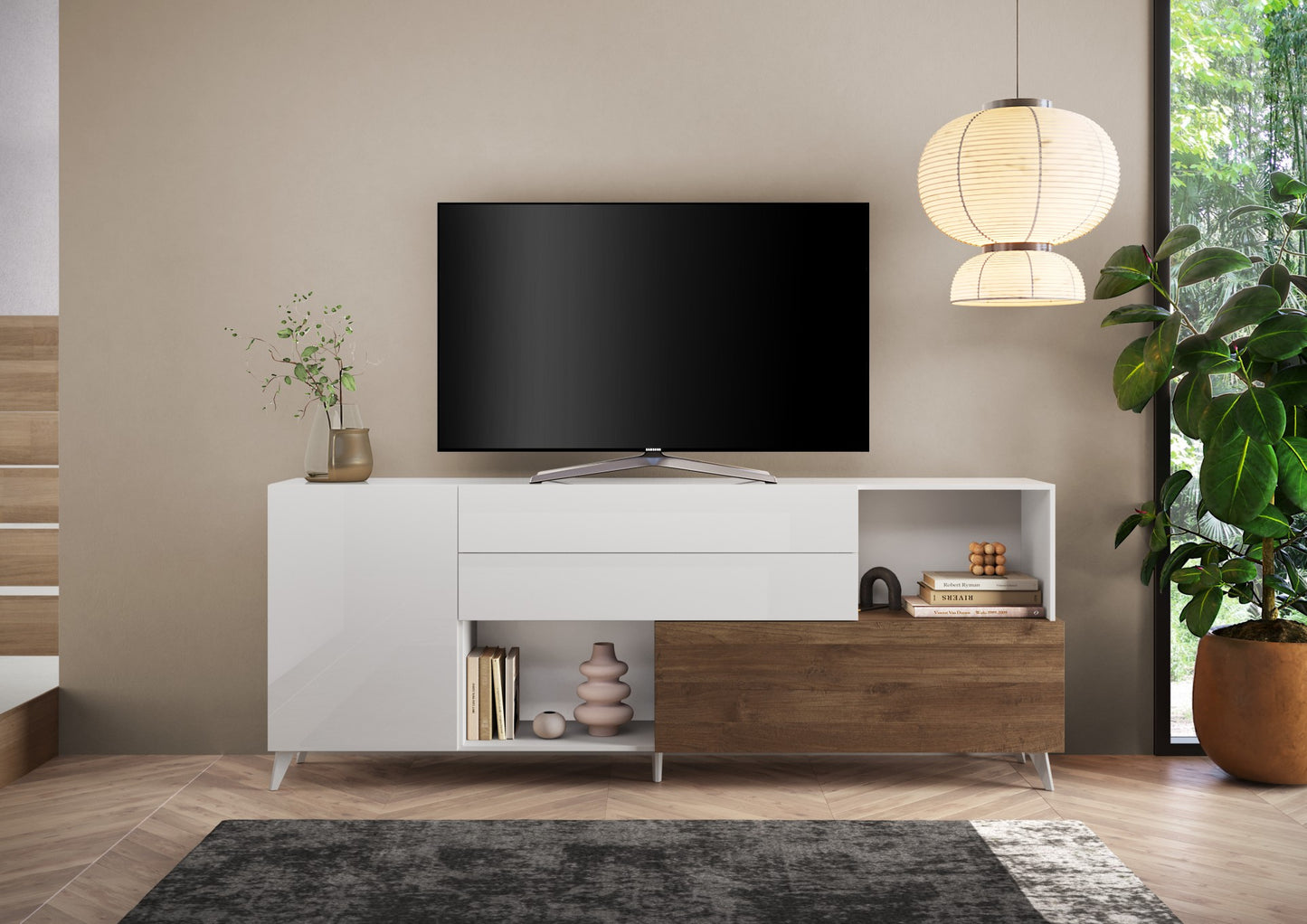 Kumode MONACO I - White / Dark Oak