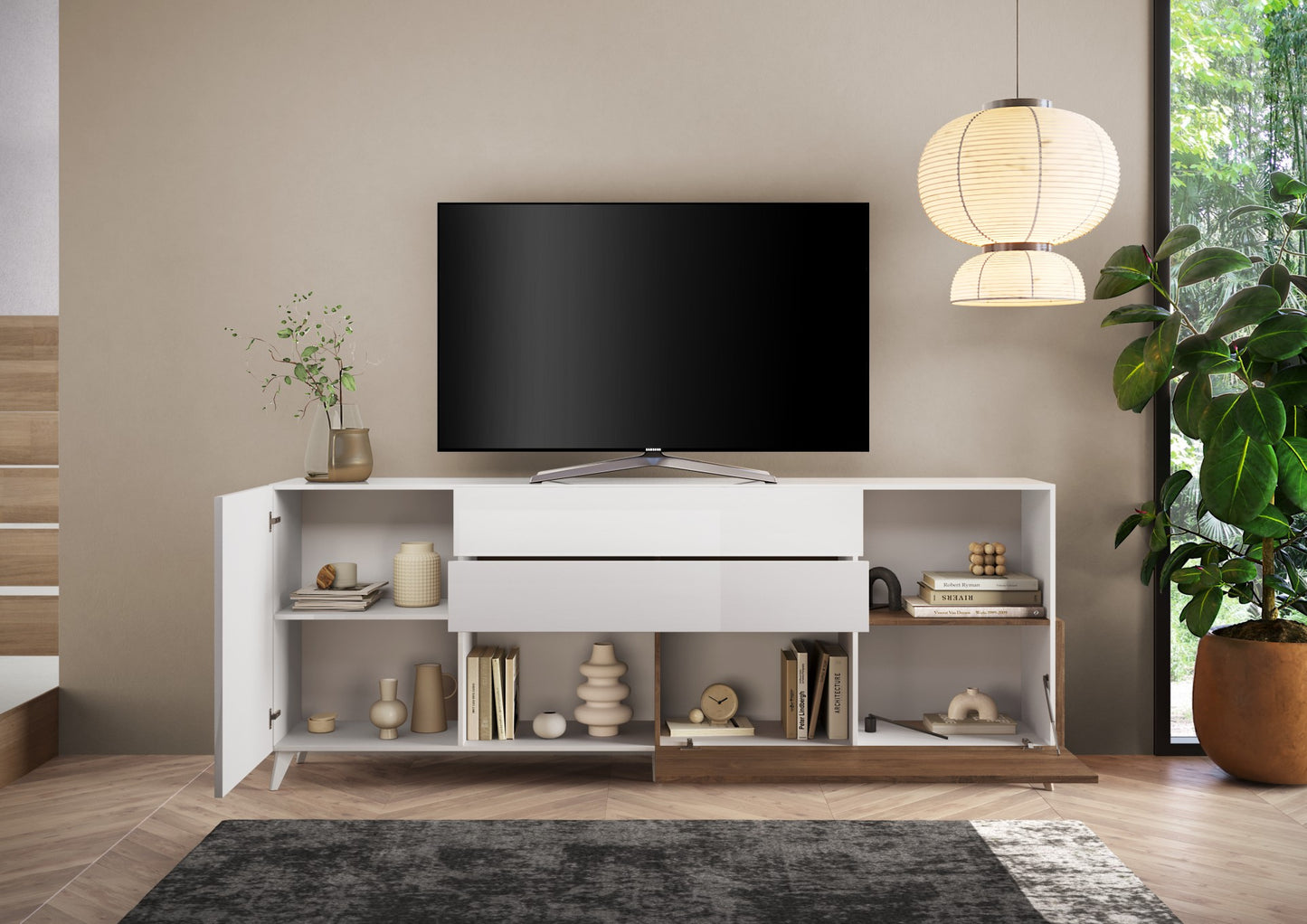 Kumode MONACO I - White / Dark Oak