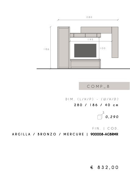 Viesistabas mēbeļu komplekts INFINITY 8