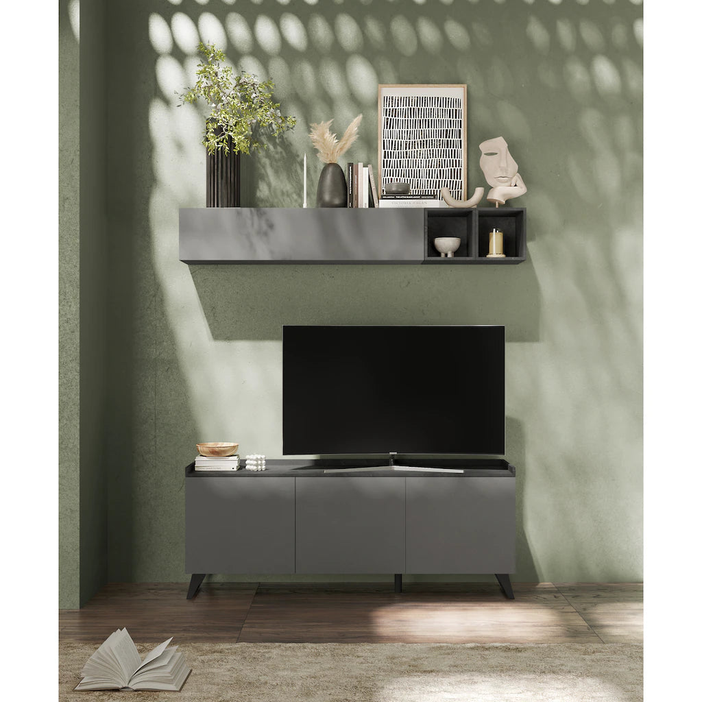 TV Galds TRAY III - Stone grey