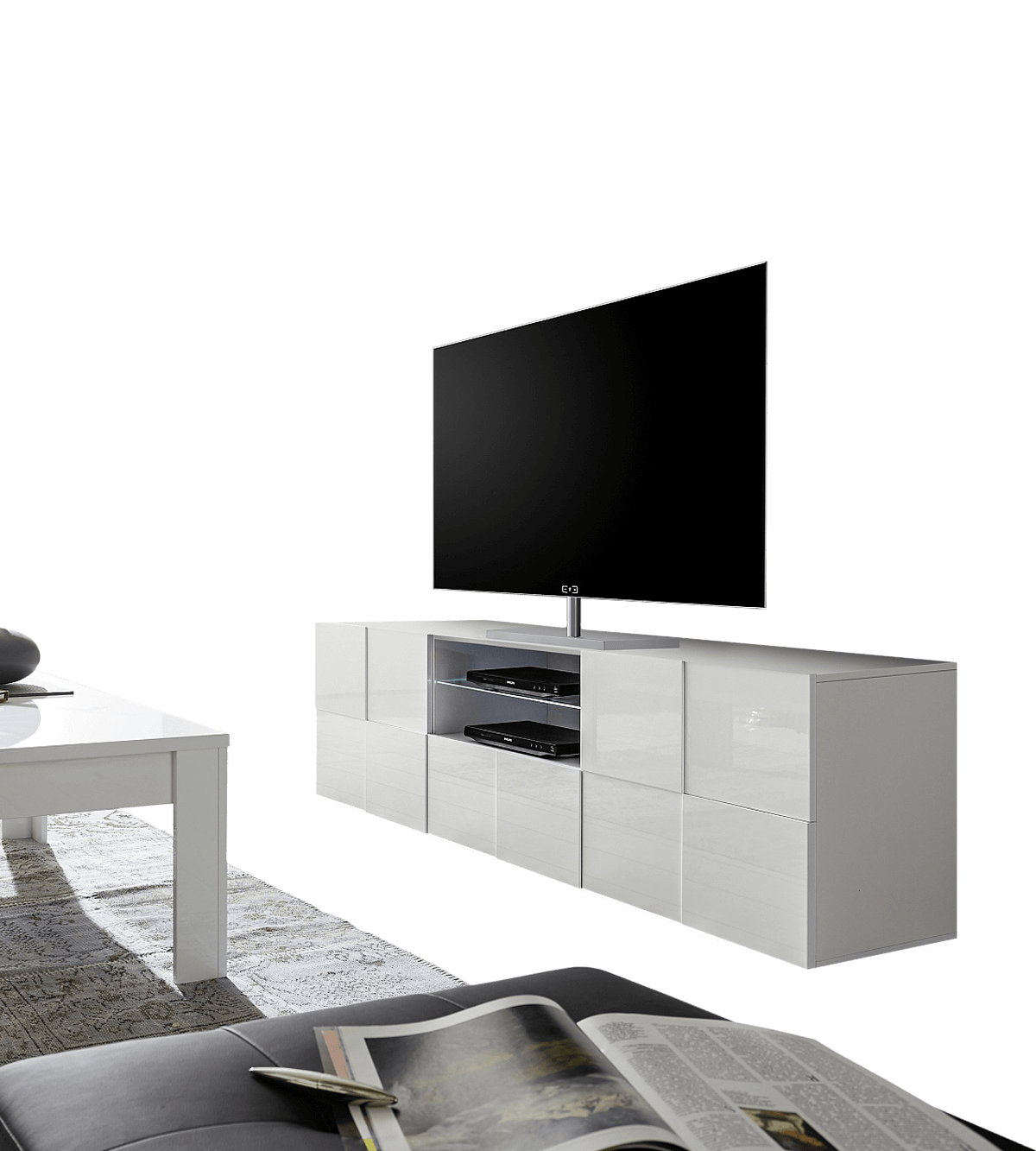 TV Galds DAMA TV II - Balts