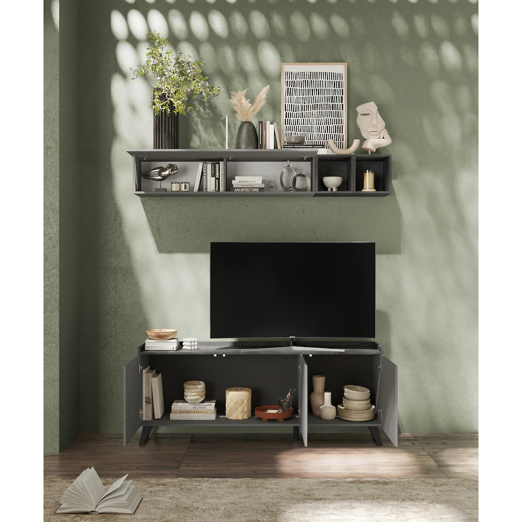 TV Galds TRAY III - Stone grey